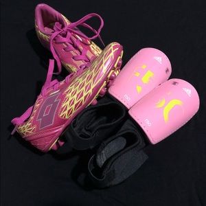 Lotto Soccer Cleats & Adidas Shin Guards